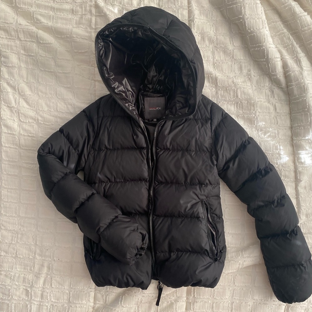 Duvetica Black Down Puffer Coat